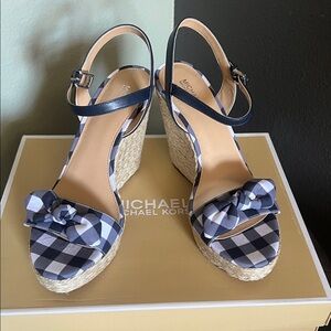 1 hour sale. Michael Kors, size 8.5, Admiral Pippa Wedge Heels, NIOB